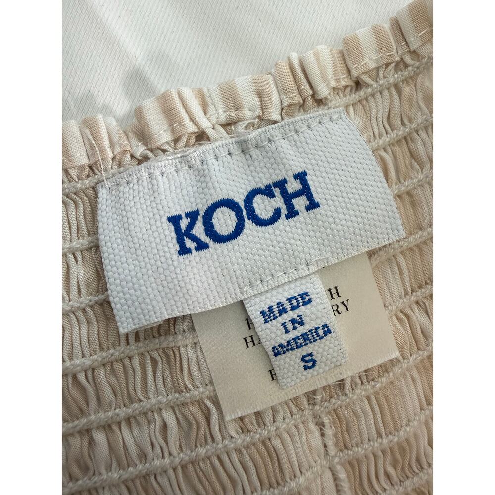 Koch Erica Shorts White & Beige Striped Small Culotte Shorts - Picture 5 of 8
